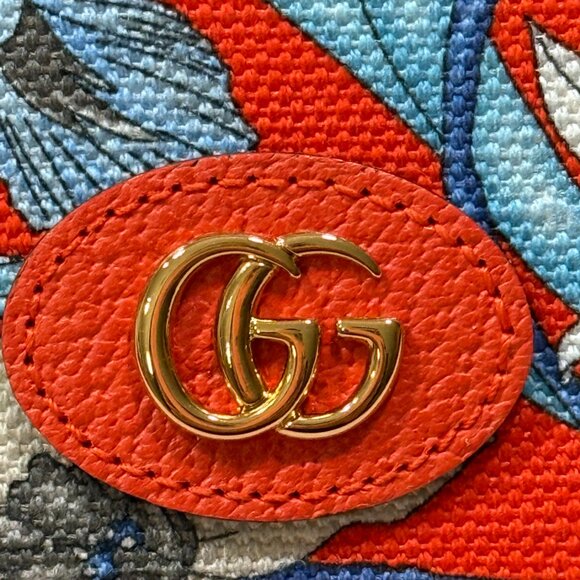 GUCCI LIMITED EDITION FLORA GG MARMONT BIFOLD WALLET ORANGE Excellent - Picture 5 of 17